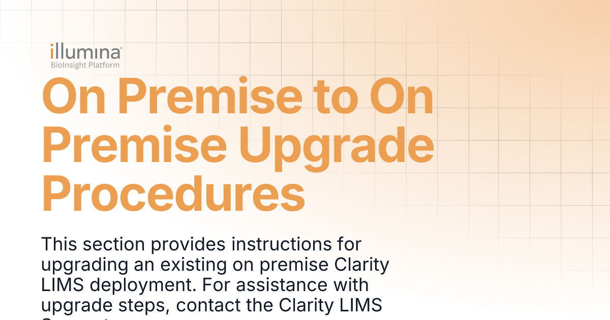 On Premise to On Premise Upgrade Procedures | Clarity LIMS v6.2 ...