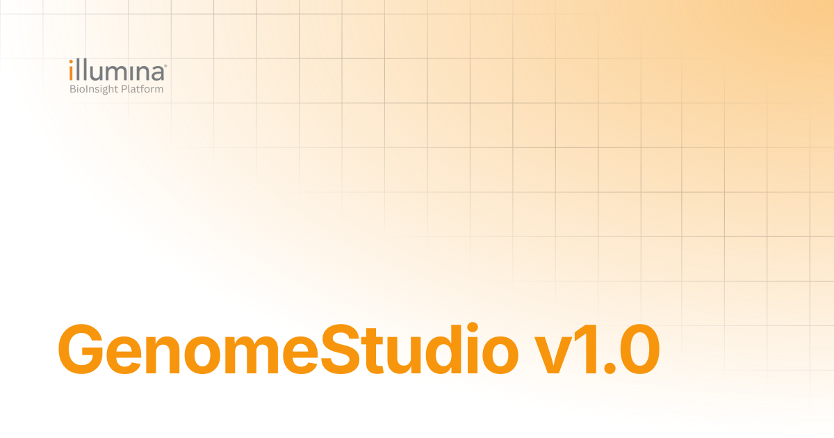 GenomeStudio v1.0 | Illumina Connected Software