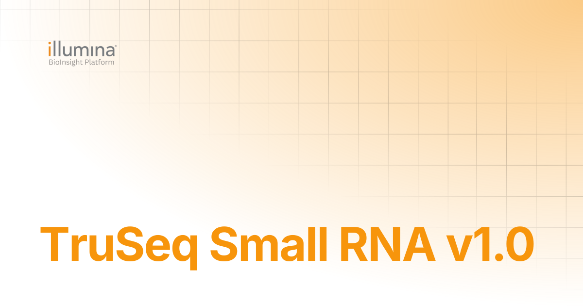 TruSeq Small RNA v1.0 | Illumina Connected Software