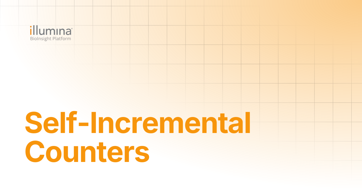 Self-Incremental Counters | Illumina Connected Software