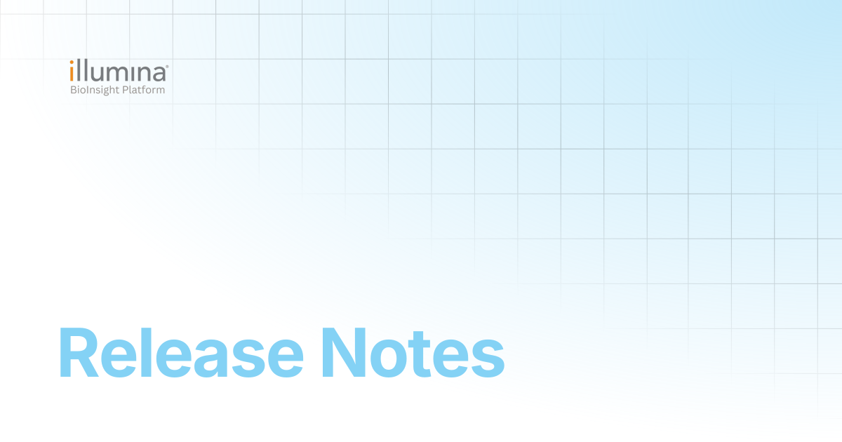 Release Notes | Illumina Connected Software