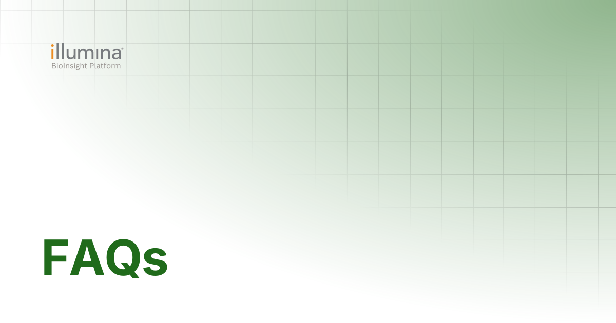FAQs | Illumina Connected Software