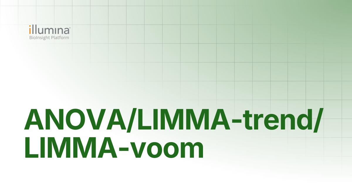 ANOVA/LIMMA-trend/LIMMA-voom | Illumina Connected Software
