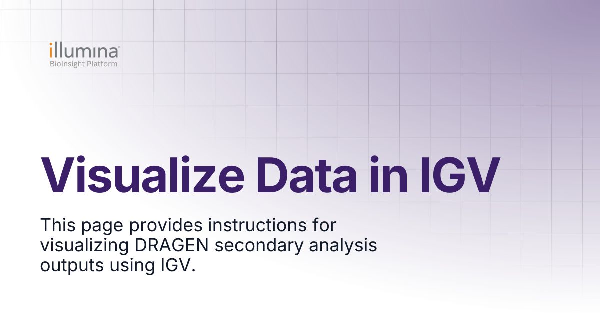 Visualize Data in IGV | Illumina Connected Software