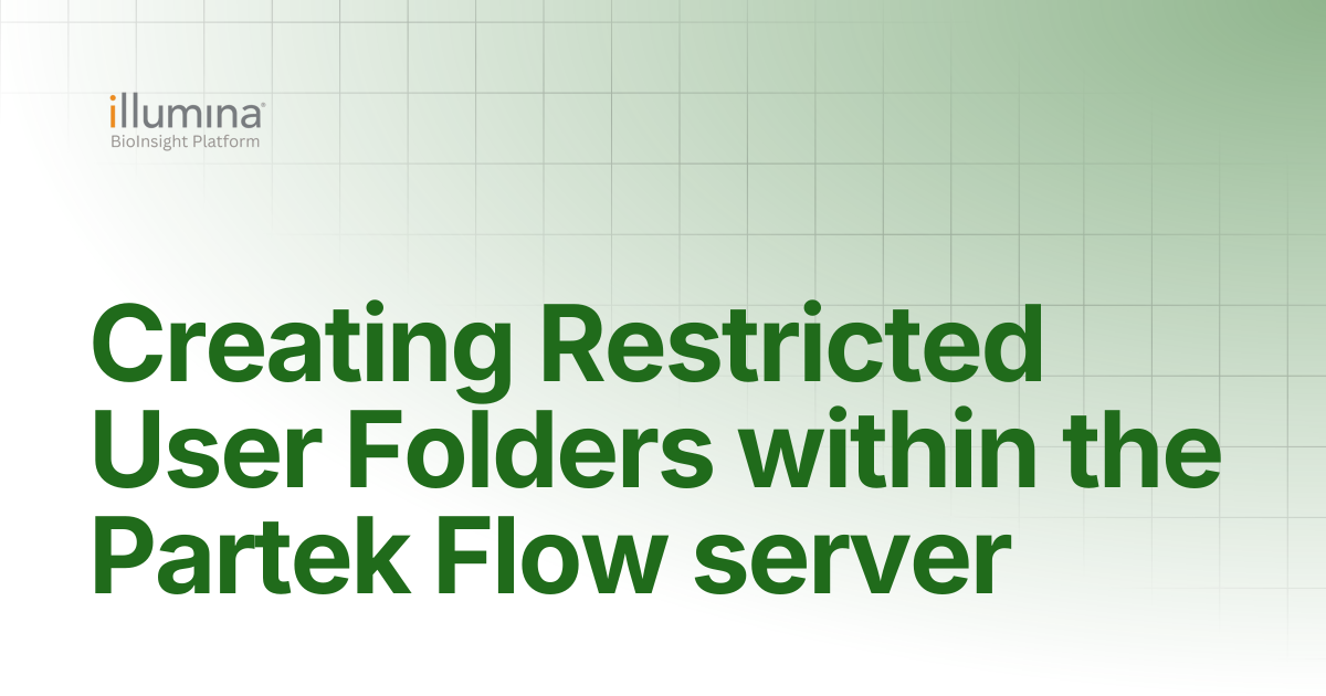 Creating Restricted User Folders within the Partek Flow server ...