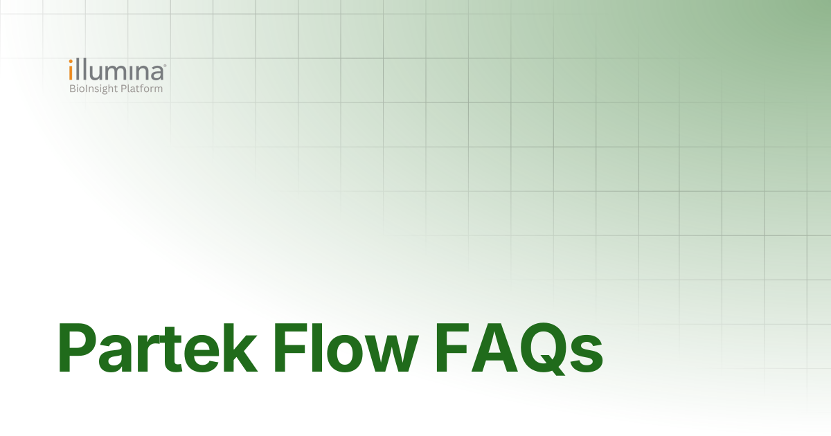 Partek Flow FAQs | Illumina Connected Software