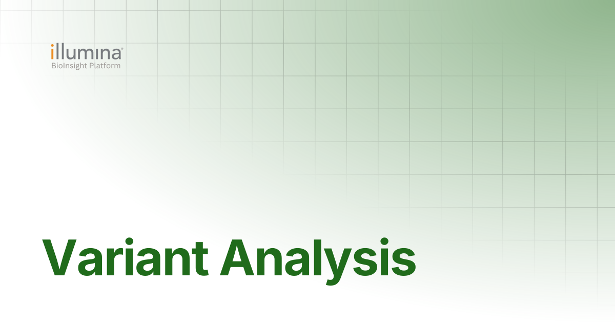 Variant Analysis | Illumina Connected Software