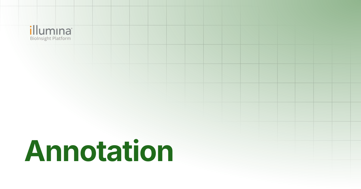 Annotation | Illumina Connected Software